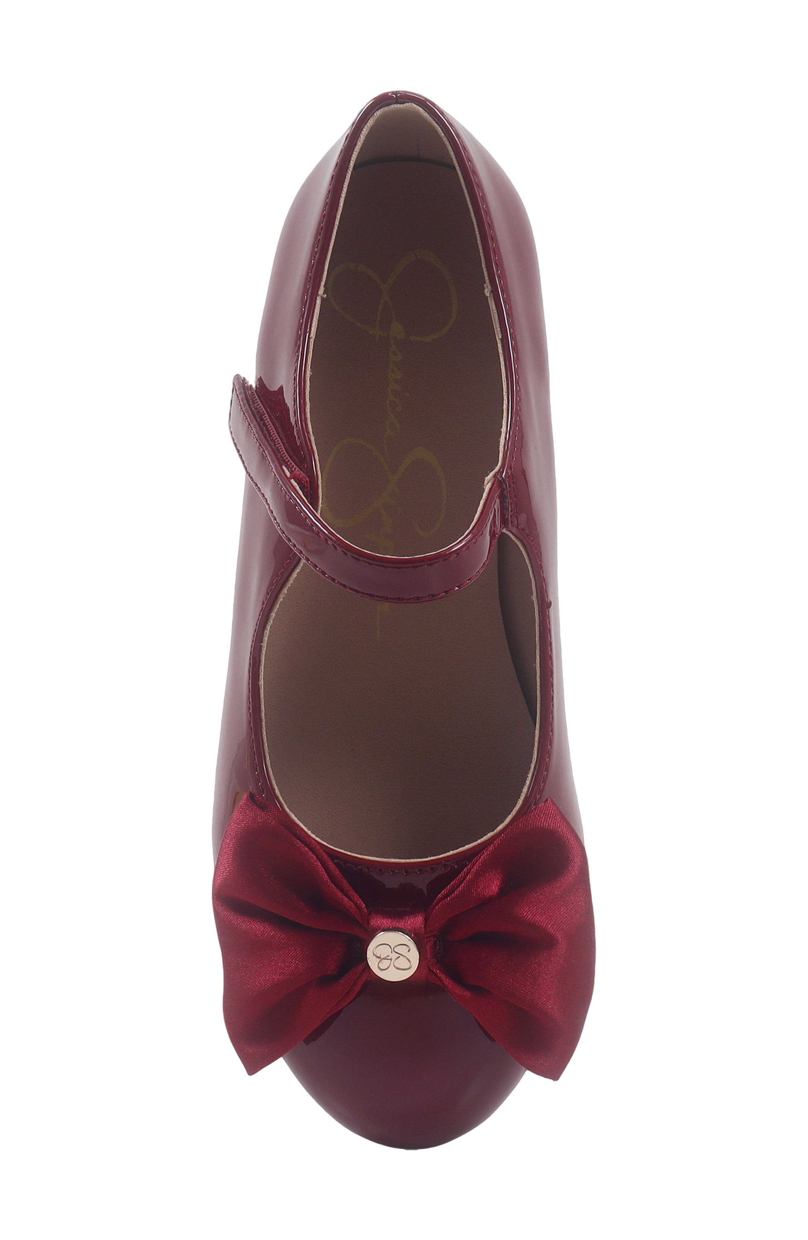 Jessica Simpson Amy Big Bow Mary Jane Flat, Alternate, color, Maroon