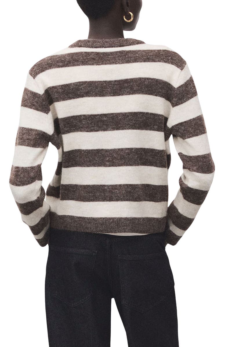 MANGO Stripe Crewneck Sweater, Alternate, color, 