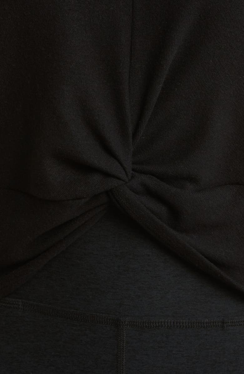 Beyond Yoga Twist Up Reversible Pullover Sweater, Alternate, color, Black