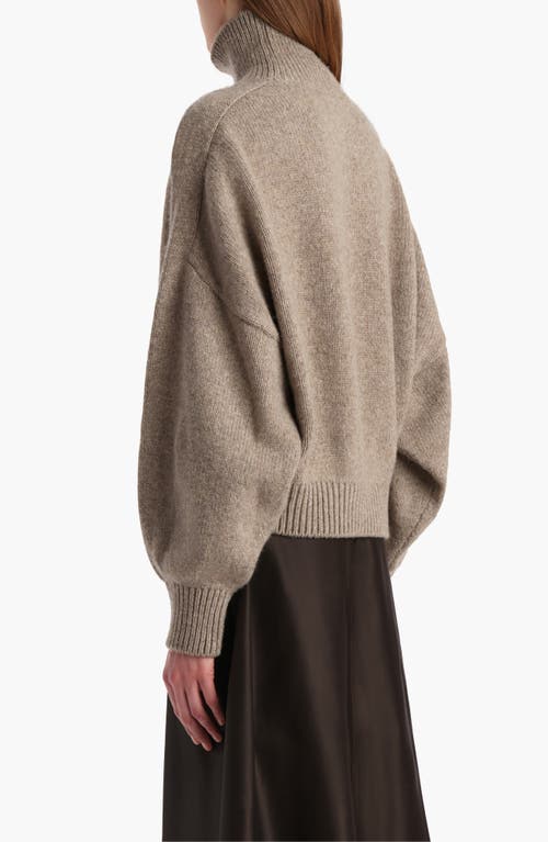 Khaite Willem Oversize Cashmere Turtleneck Sweater In Brown