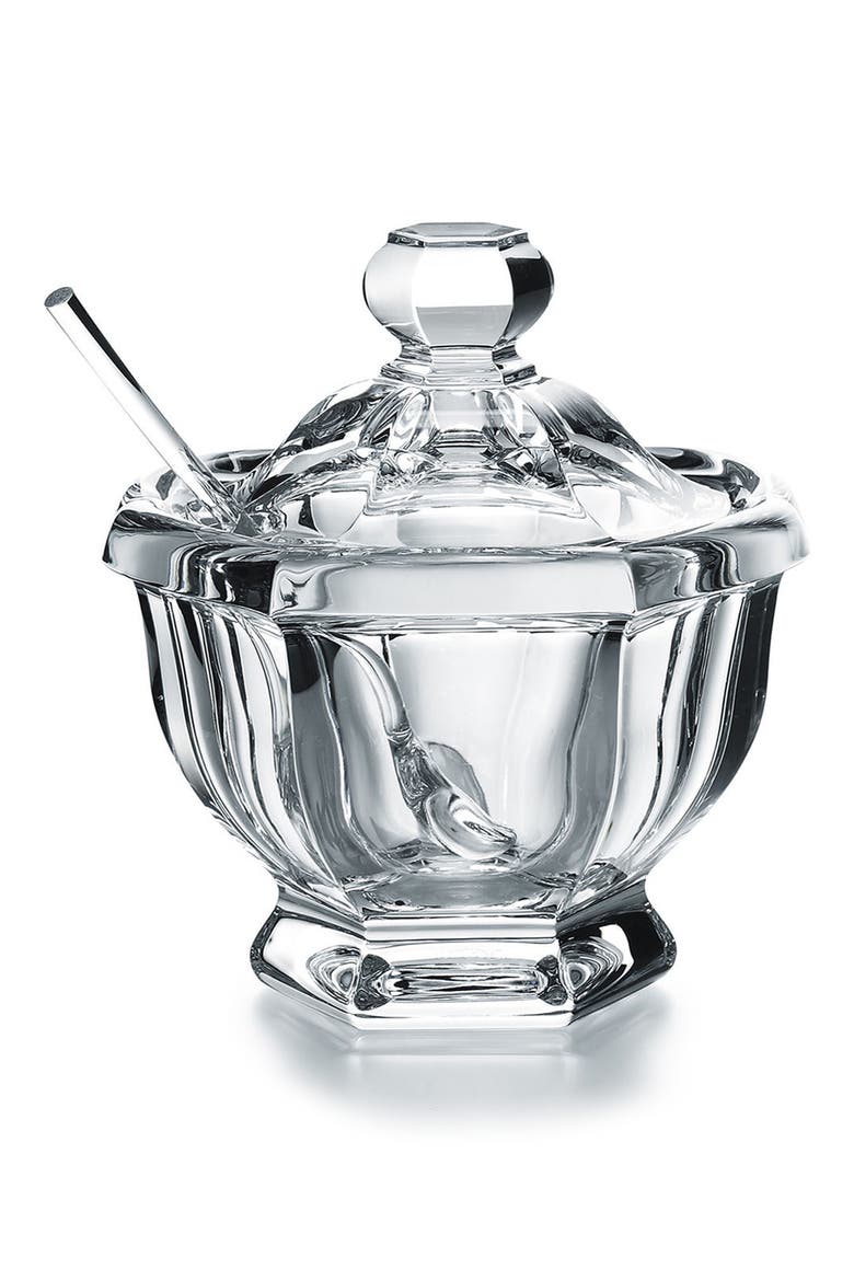Harcourt Missouri Lead Crystal Jam Jar, Main, color, CLEAR