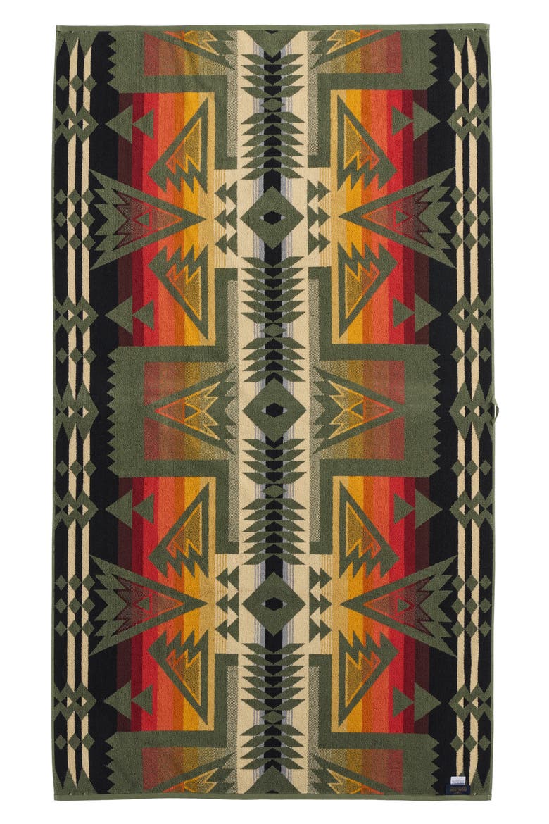 Oversized Jacquard Spa Towel, Alternate, color, PONDEROSA
