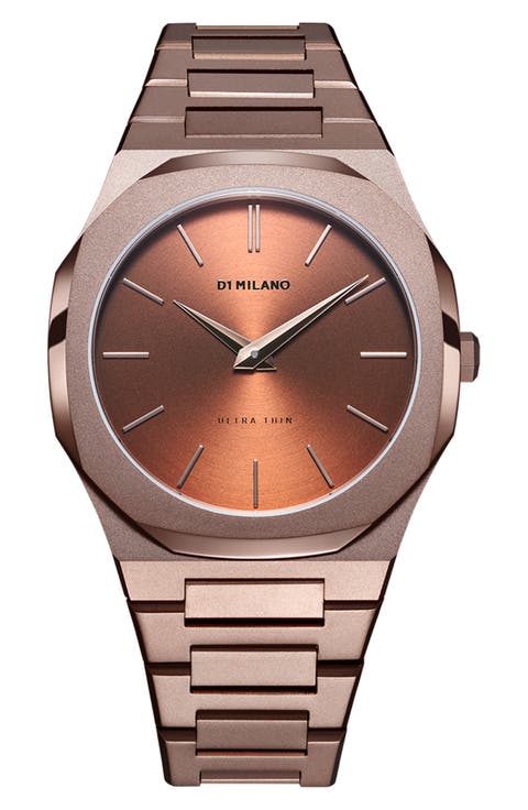Chocolate Ultra Thin Bracelet Watch, 40mm