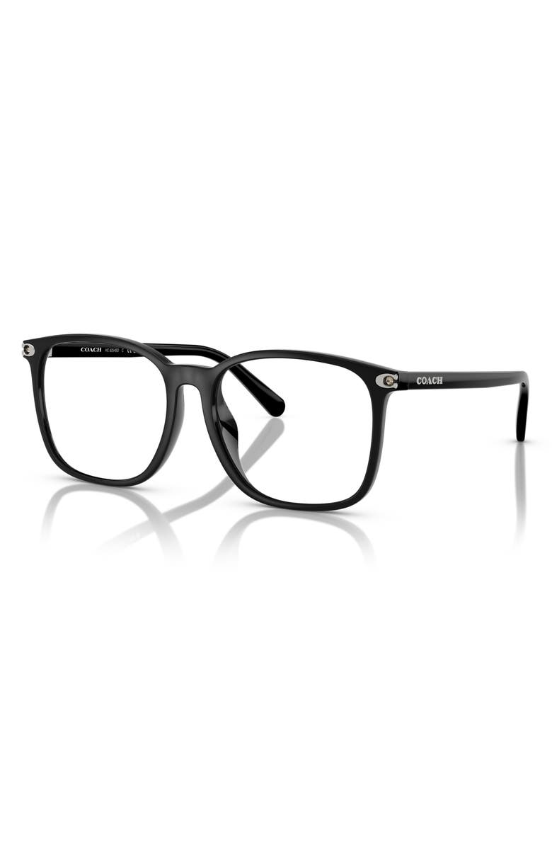 COACH 55mm Square Optical Glasses, Alternate, color, Black / Demo Lens