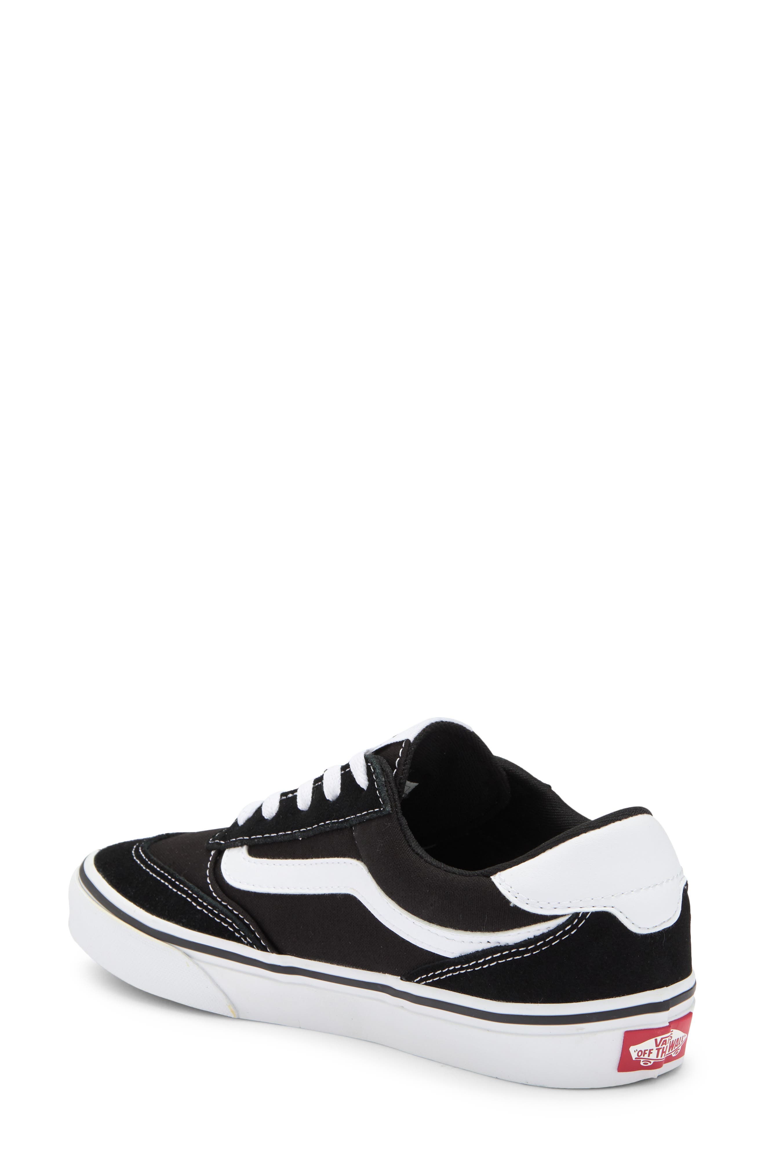 Vans Brooklyn Sneaker, Alternate, color, Suede/ Canvas Black/ White