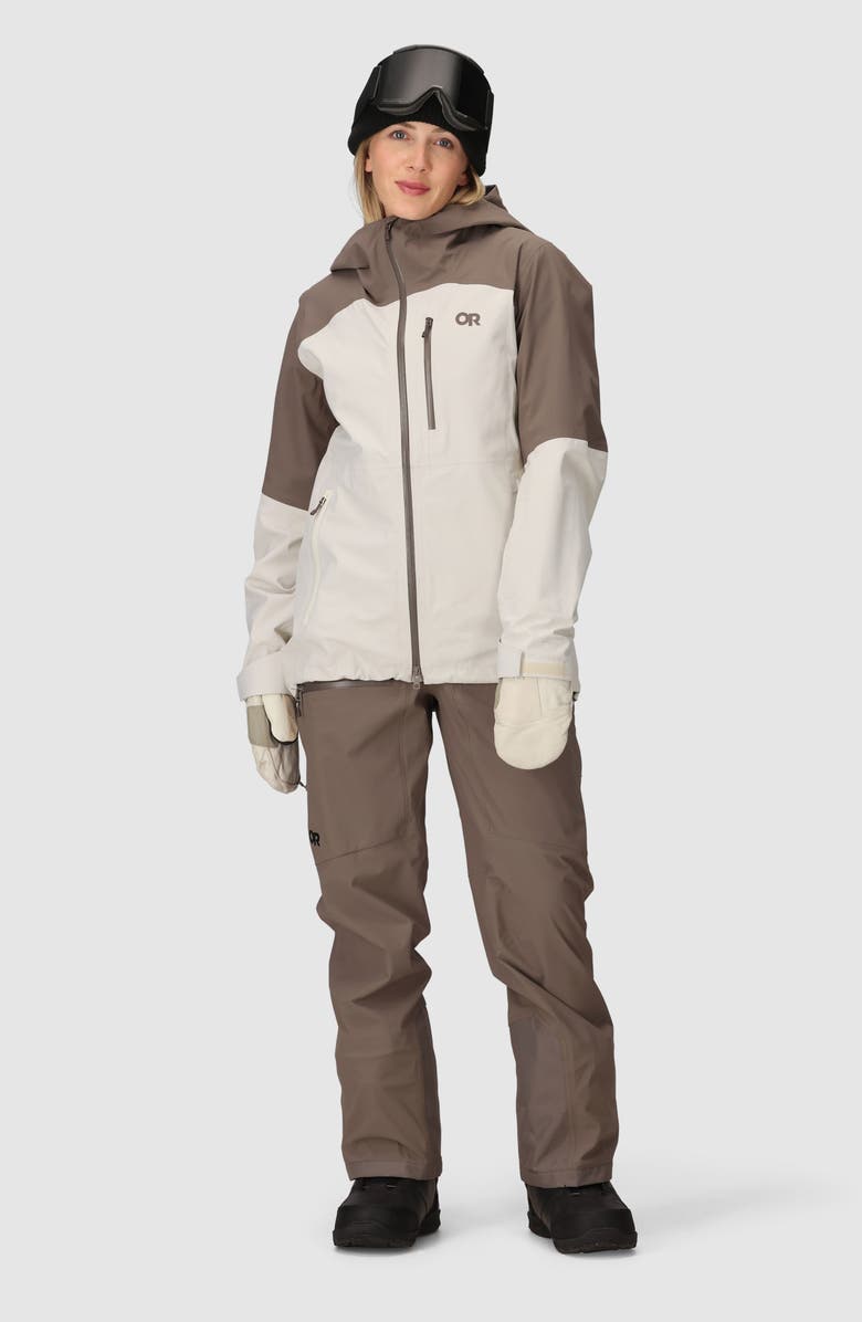 Outdoor Research CloudChaser 3L Waterproof Snow Jacket, Alternate, color, Oyster/ Sable