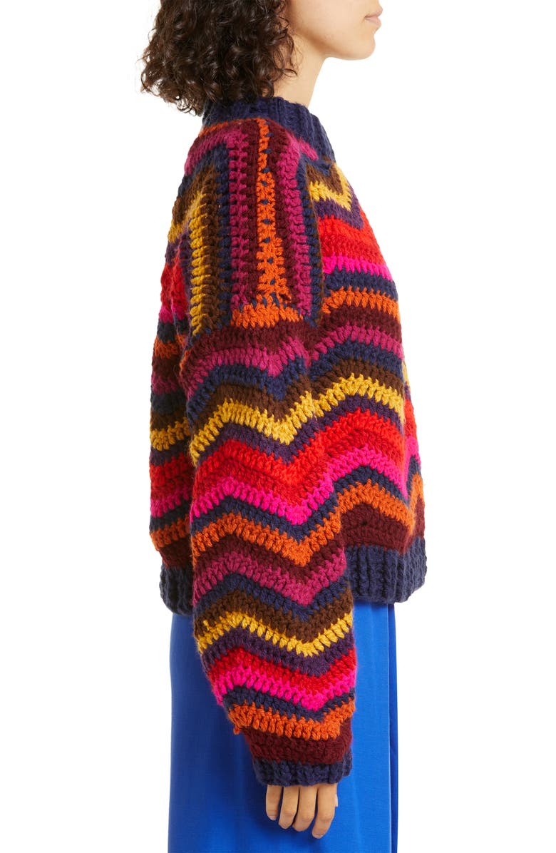 FARM Rio Colorful Waves Sweater, Alternate, color, 