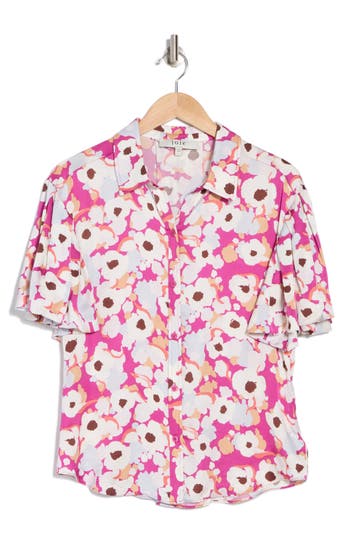 Joie Lanir Button-up Shirt In Festival Fuchsia Multi