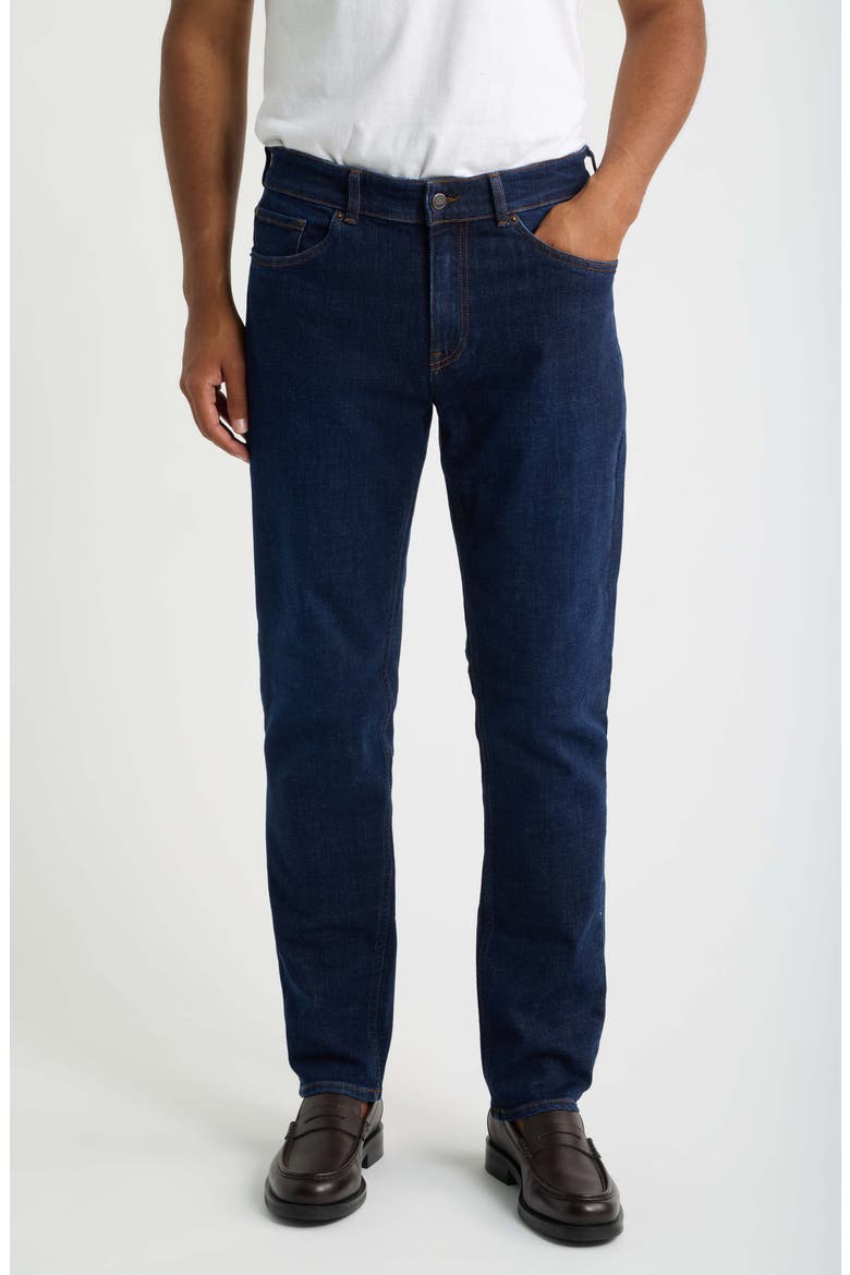 Crown Heritage Slim Straight Jeans, Main, color, MIDNIGHT BLUE RINSE