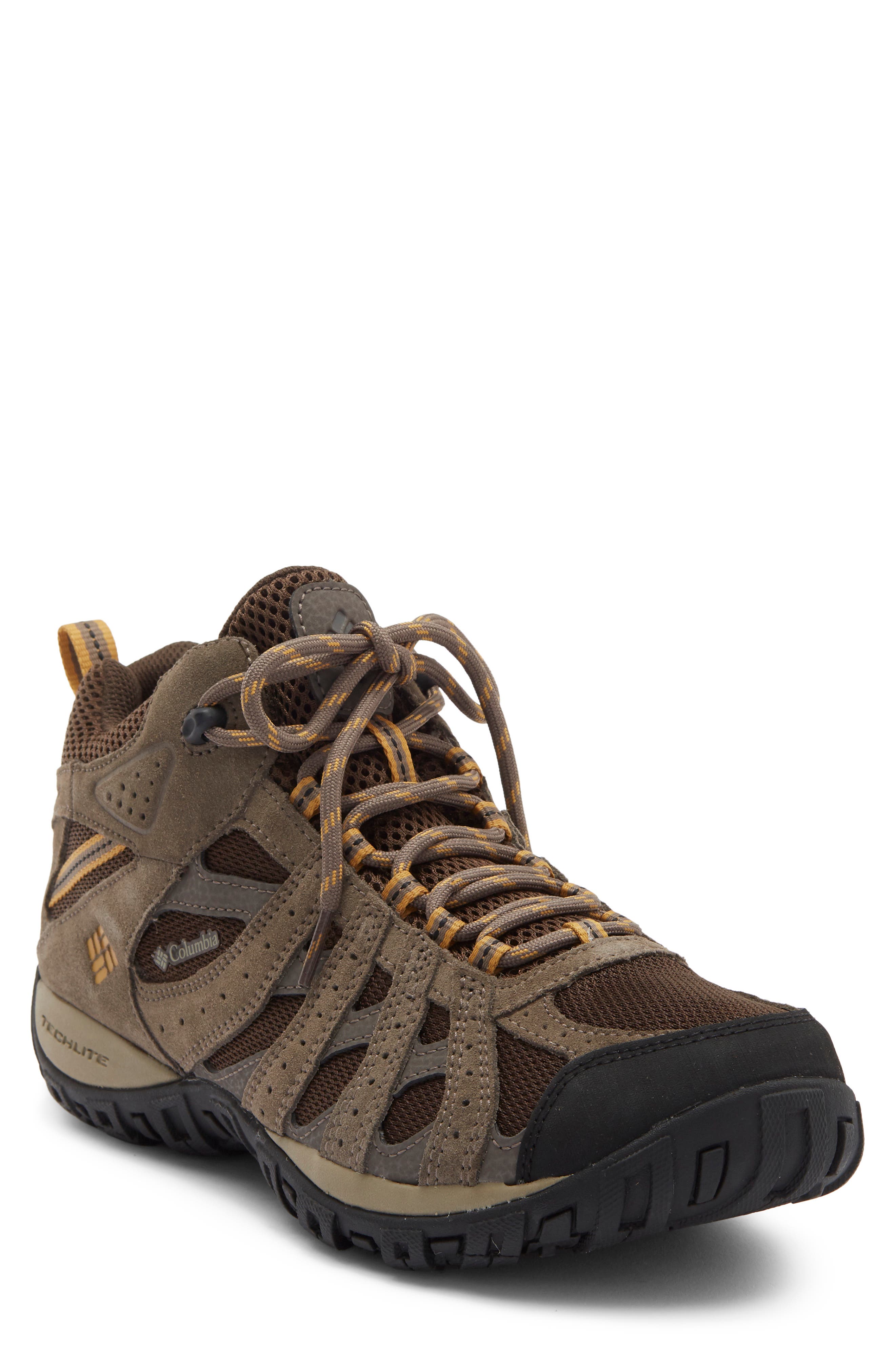 Redmond Mid Waterproof Hiking Boot, Main, color, CORDOVAN/ DARK BANANA