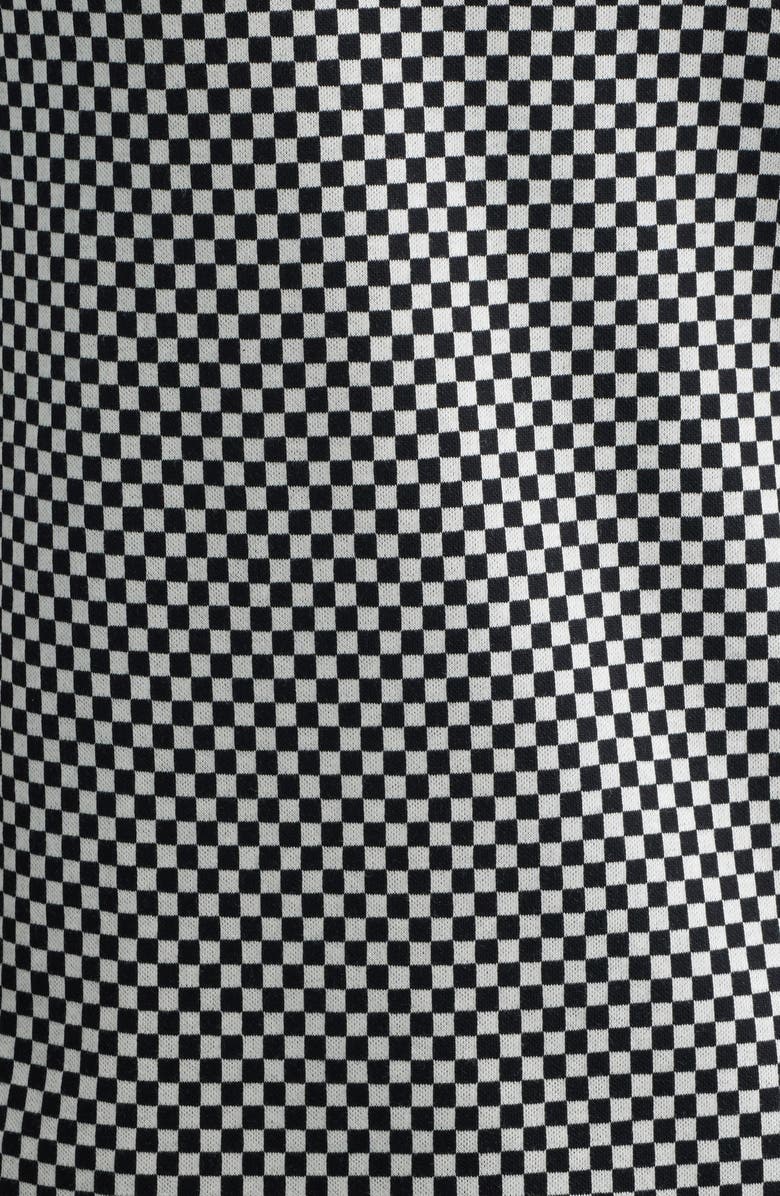 Fred Perry Chequerboard Jacquard Quarter-Zip Polo, Alternate, color, Black/ White