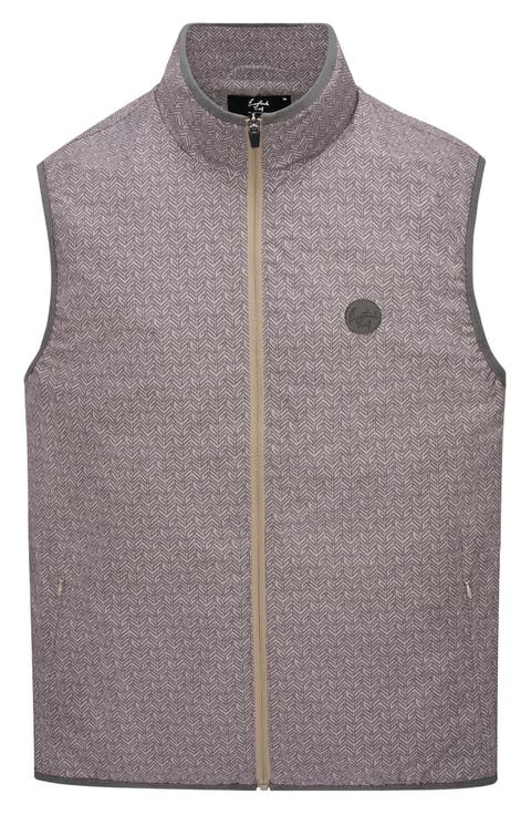Tweed Print Breaker Vest