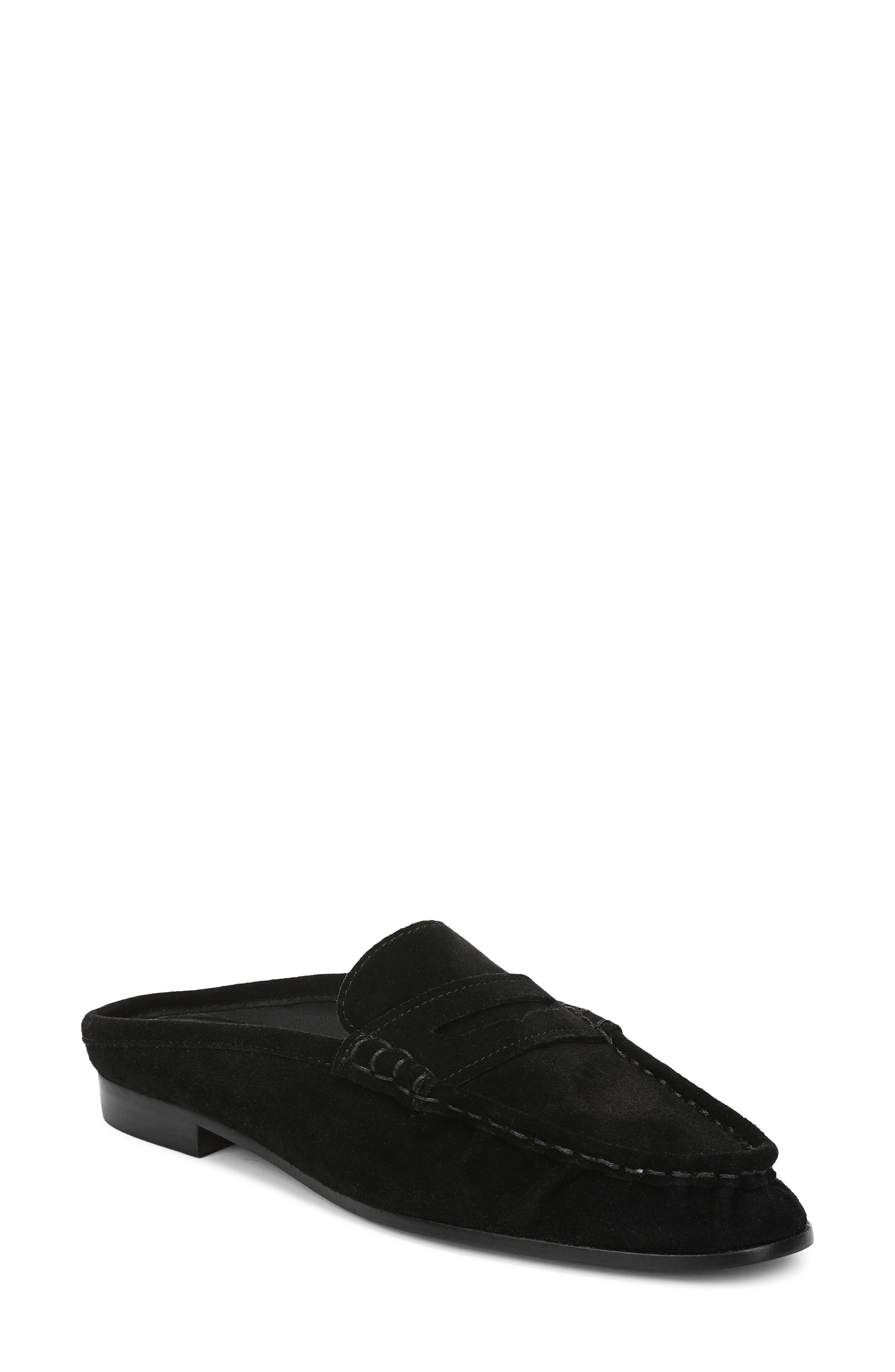 Sam Edelman Louella Penny Loafer Mule, Main, color, Black Suede