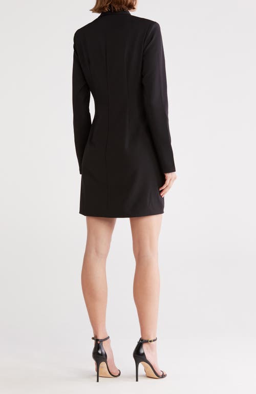 Area Stars Linda Long Sleeve Blazer Dress In Black