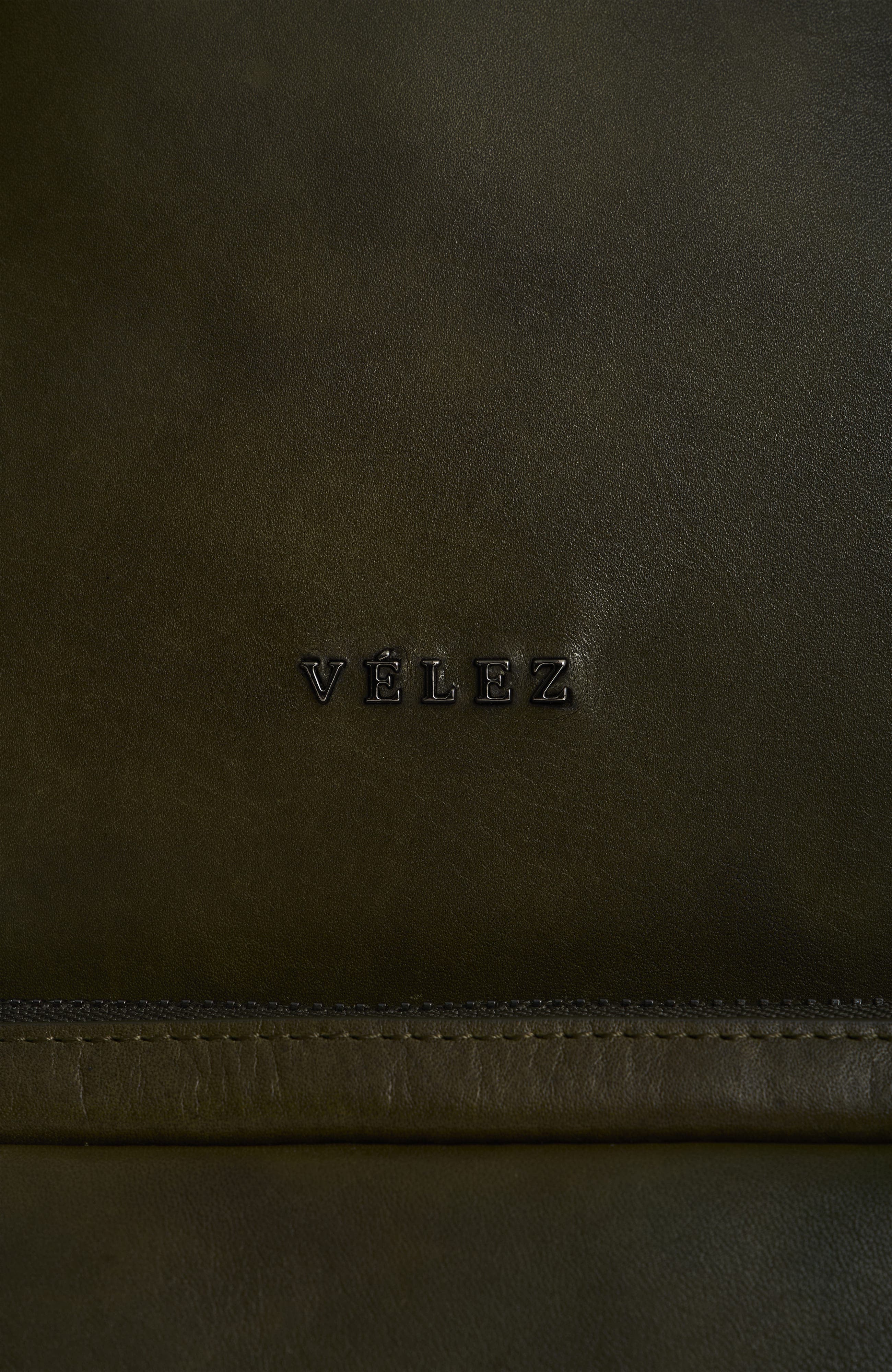 Velez Smooth Leather Backpack with Vintage Effect, Alternate, color, Dark Green
