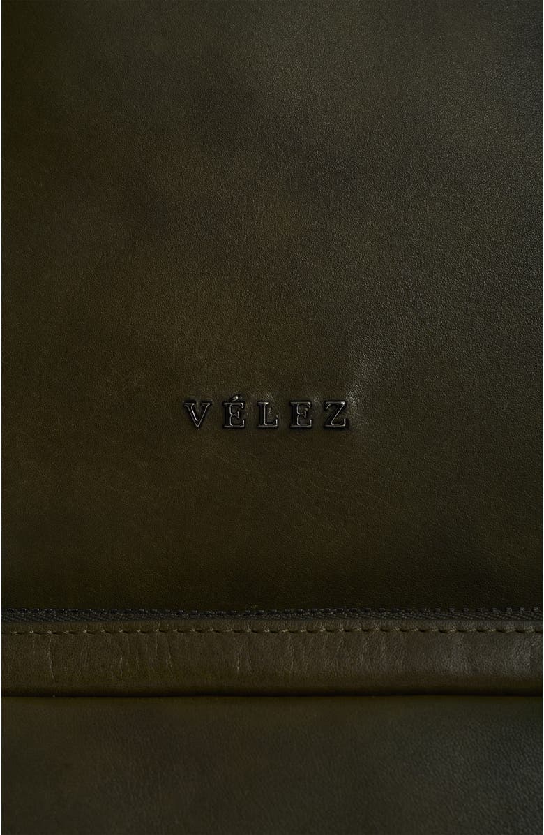 Velez Smooth Leather Backpack with Vintage Effect, Alternate, color, Dark Green