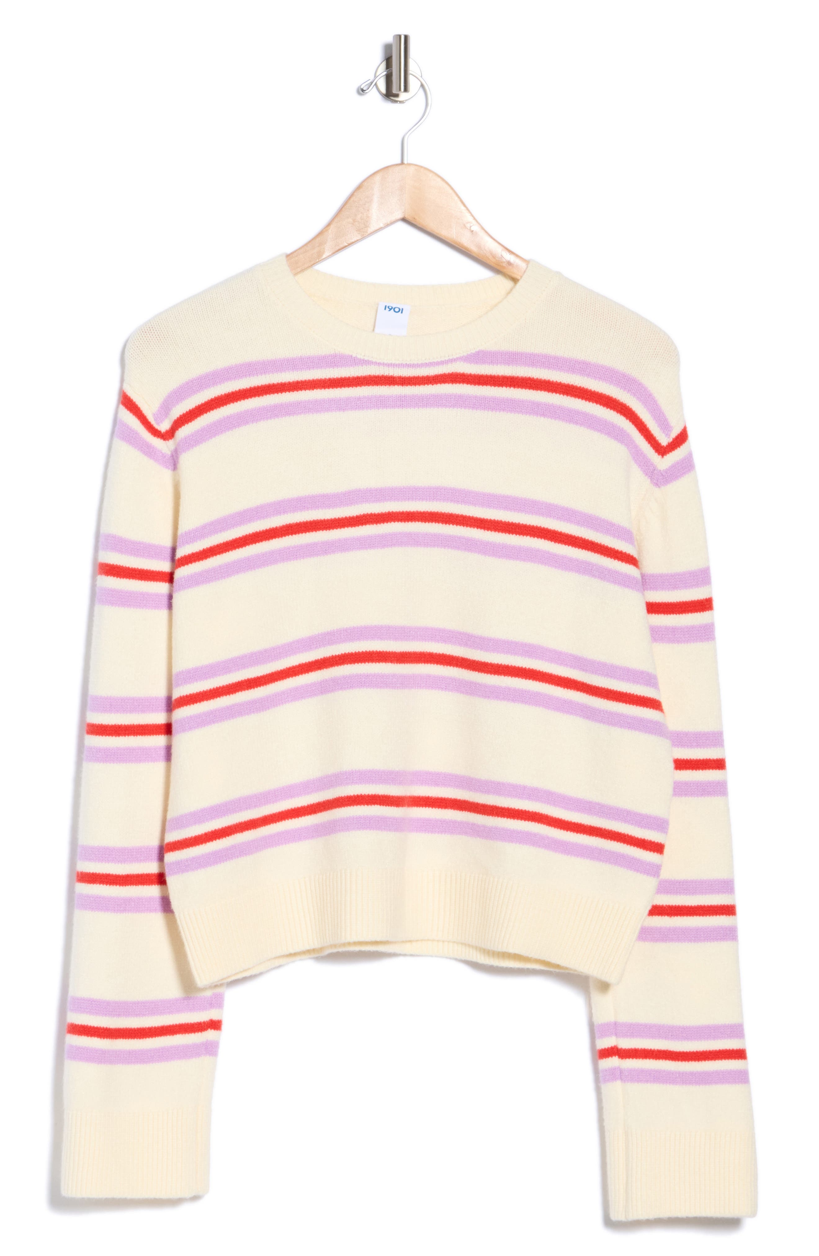 IVORY- RED ISLA TRIPLE STRIPE