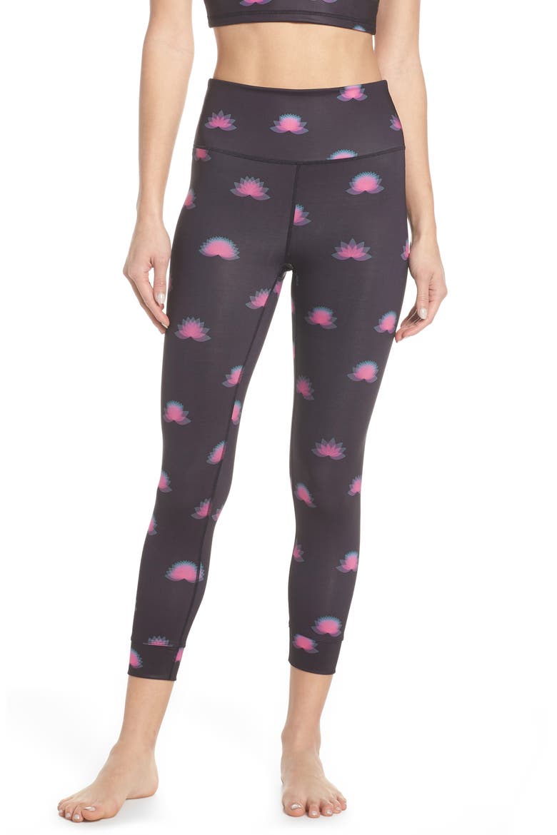 Free People FP Movement High Waist Lotus Leggings, Main, color, BLACK