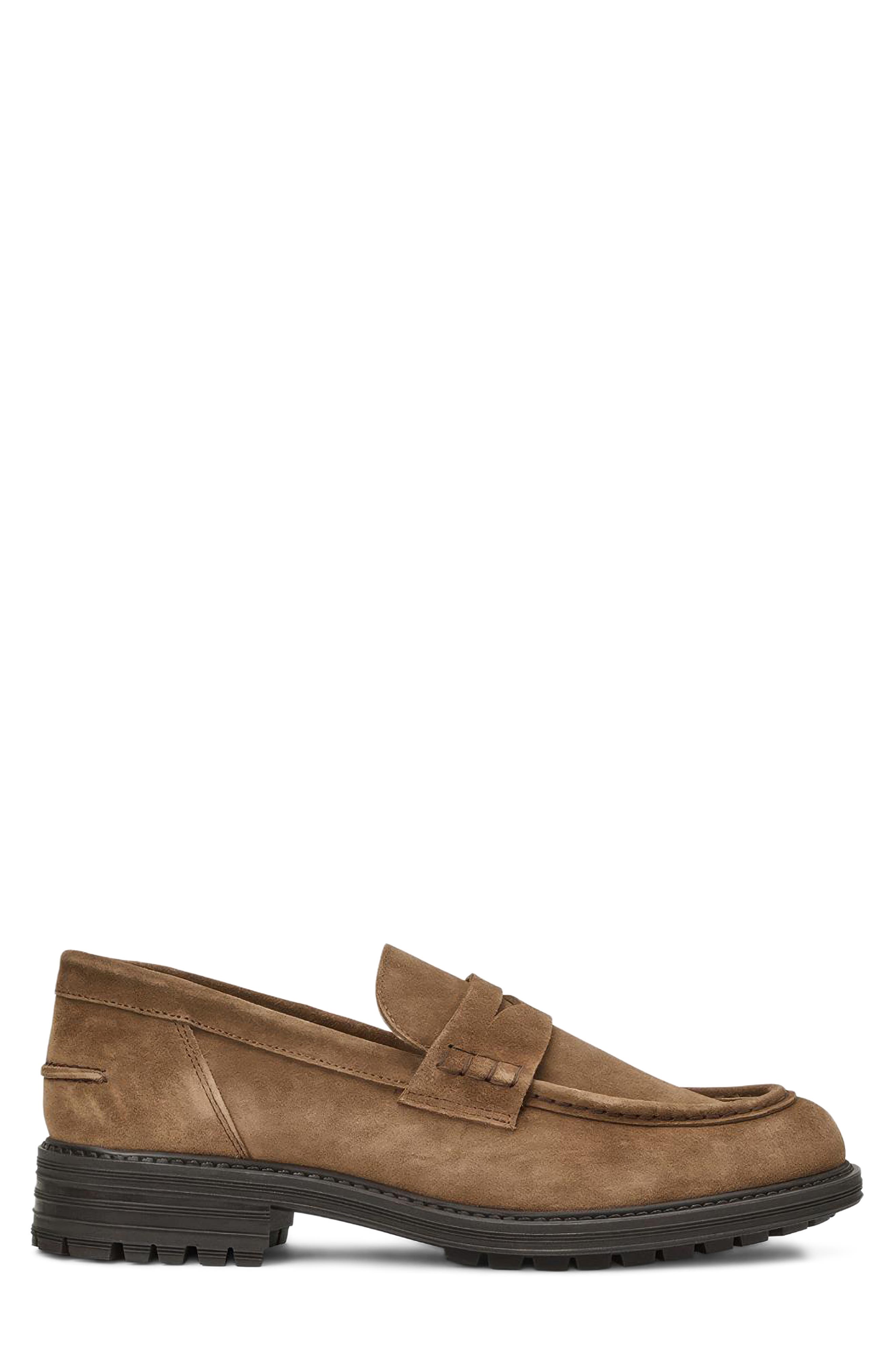 Ellis Penny Loafer, Alternate, color, COGNAC SUEDE