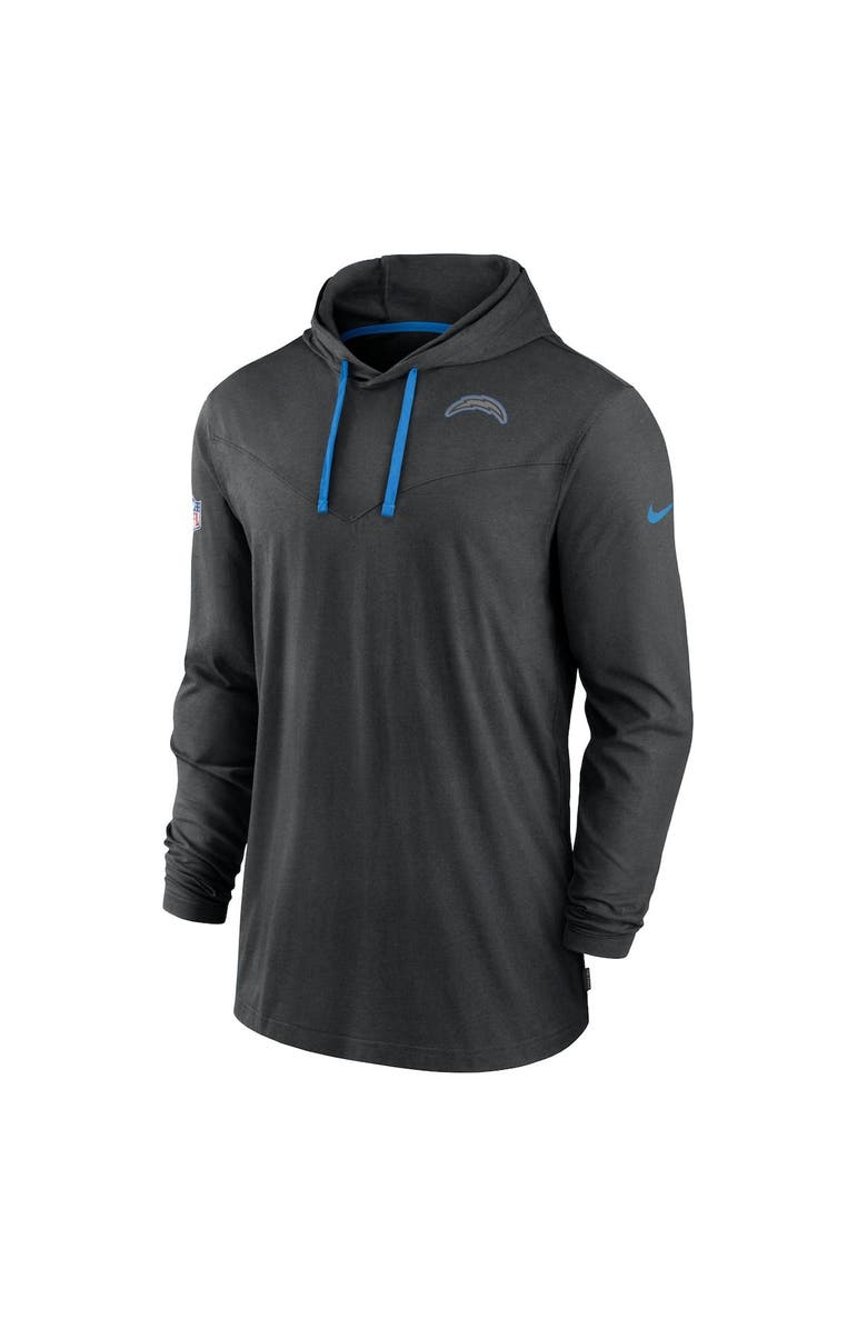 Nike Men's Nike Black Los Angeles Chargers Sideline Pop Performance Pullover Long Sleeve Hoodie T-Shirt, Alternate, color,