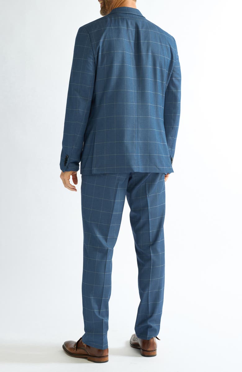 SAVILE ROW CO Blue Windowpane Suit, Alternate, color, 
