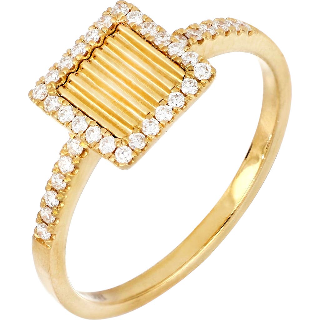 Bony Levy Cleo Diamond Halo Ring In 18k Yellow Gold