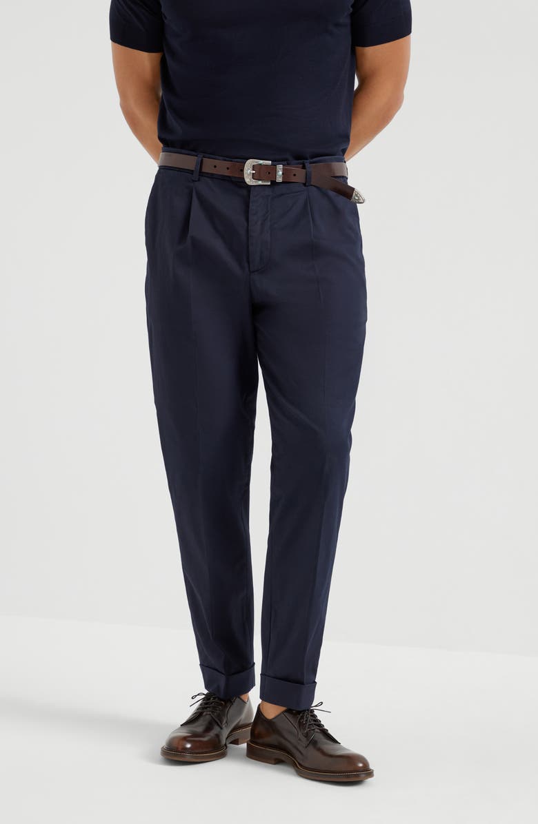 Brunello Cucinelli Comfort gabardine trousers, Alternate, color, 