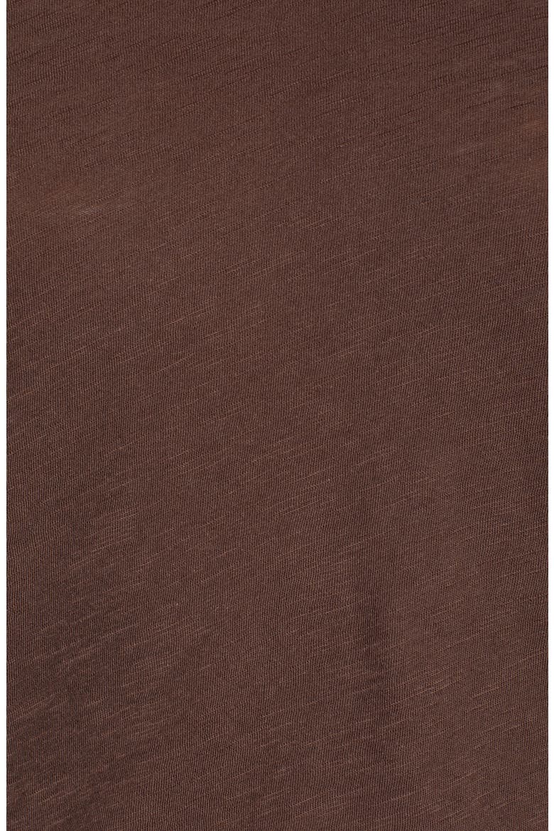 Whisper Cotton Long Sleeve Crewneck Tee, Alternate, color, COFFEE