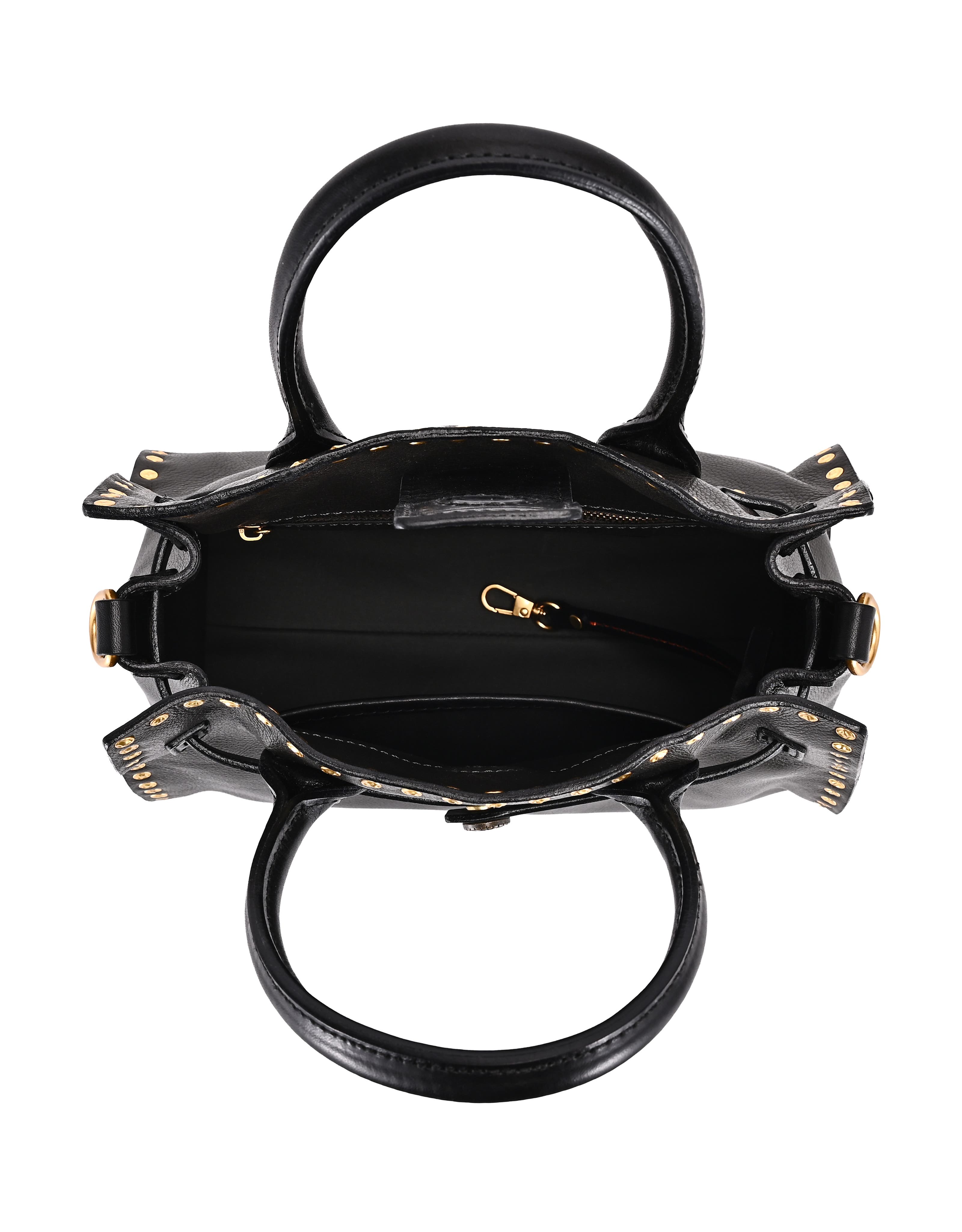 OLD TREND Westland Genuine Leather Studded Mini Tote, Alternate, color, Slate