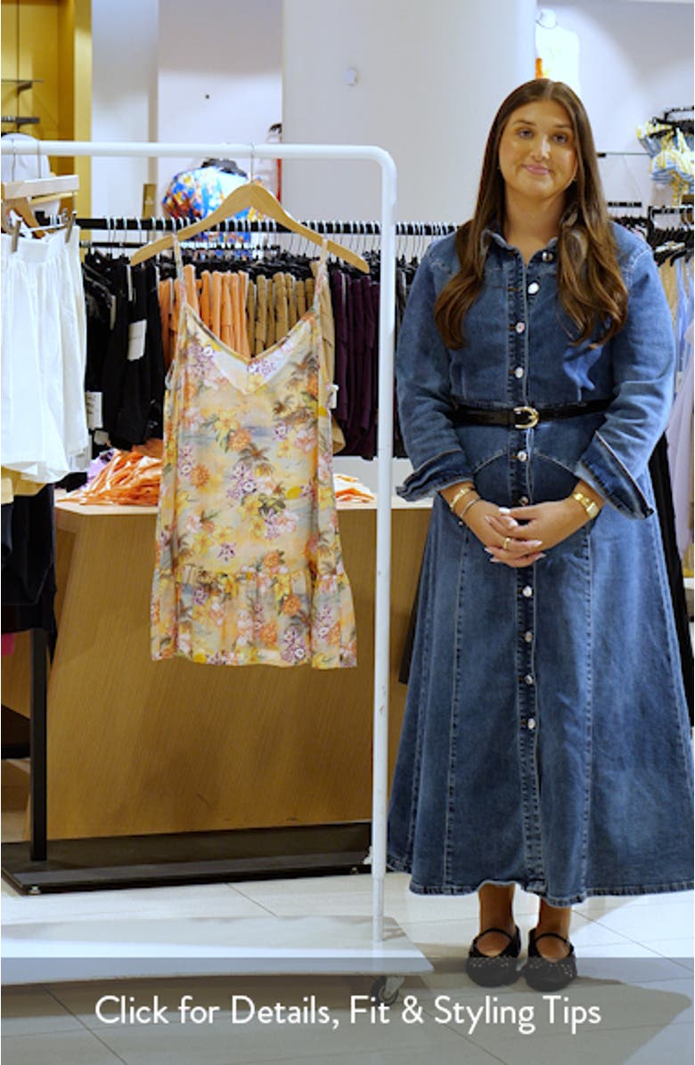 Scenic Sunset Floral Cover-Up Minidress, sales video thumbnail