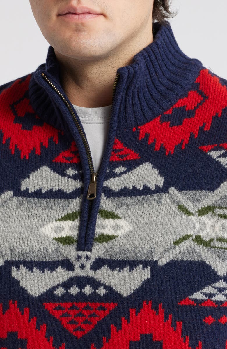 Pendleton Nehalem Lambswool Quarter Zip Sweater, Alternate, color, 