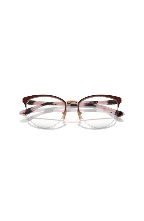Vogue Eyewear 51mm Oval Optical Glasses In Brown