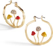 Mint & Lily Boho Mushroom Hoop Earrings