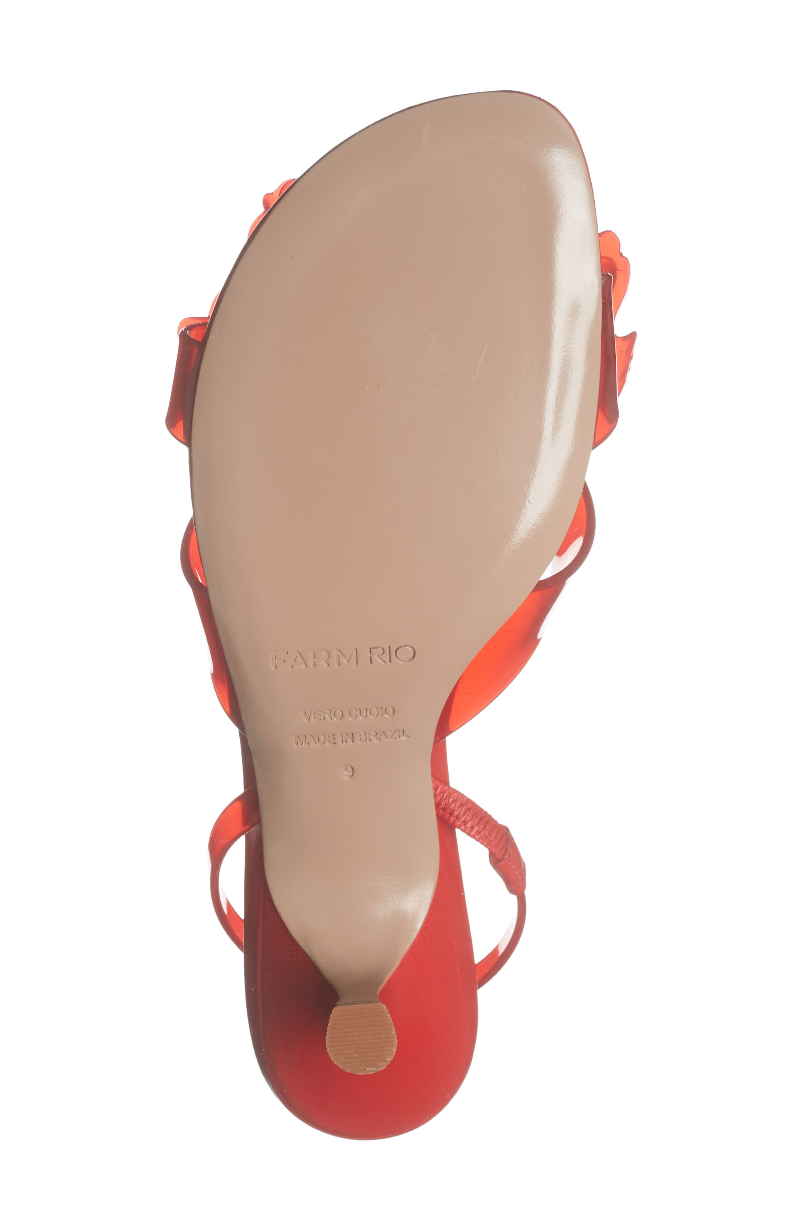 FARM Rio Flower Jelly Slingback Sandal, Alternate, color, Scarlet