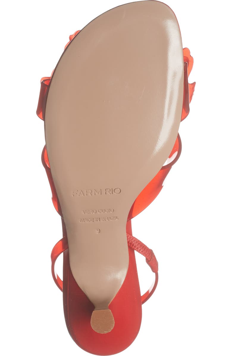 FARM Rio Flower Jelly Slingback Sandal, Alternate, color, Scarlet