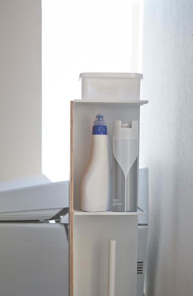 Yamazaki Rin Toilet Organizer, Alternate, color, Ash