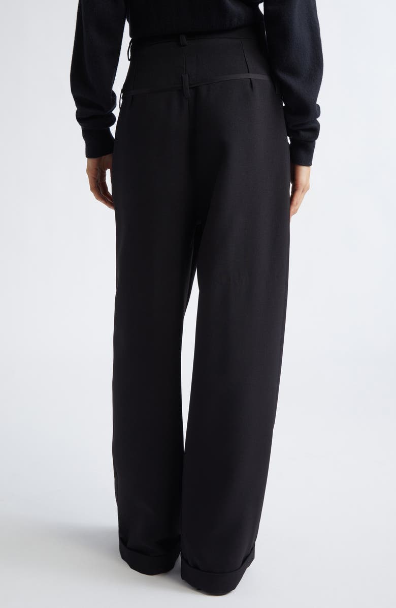 renaissance renaissance New York Pleated Wide Leg Pants, Alternate, color, Black