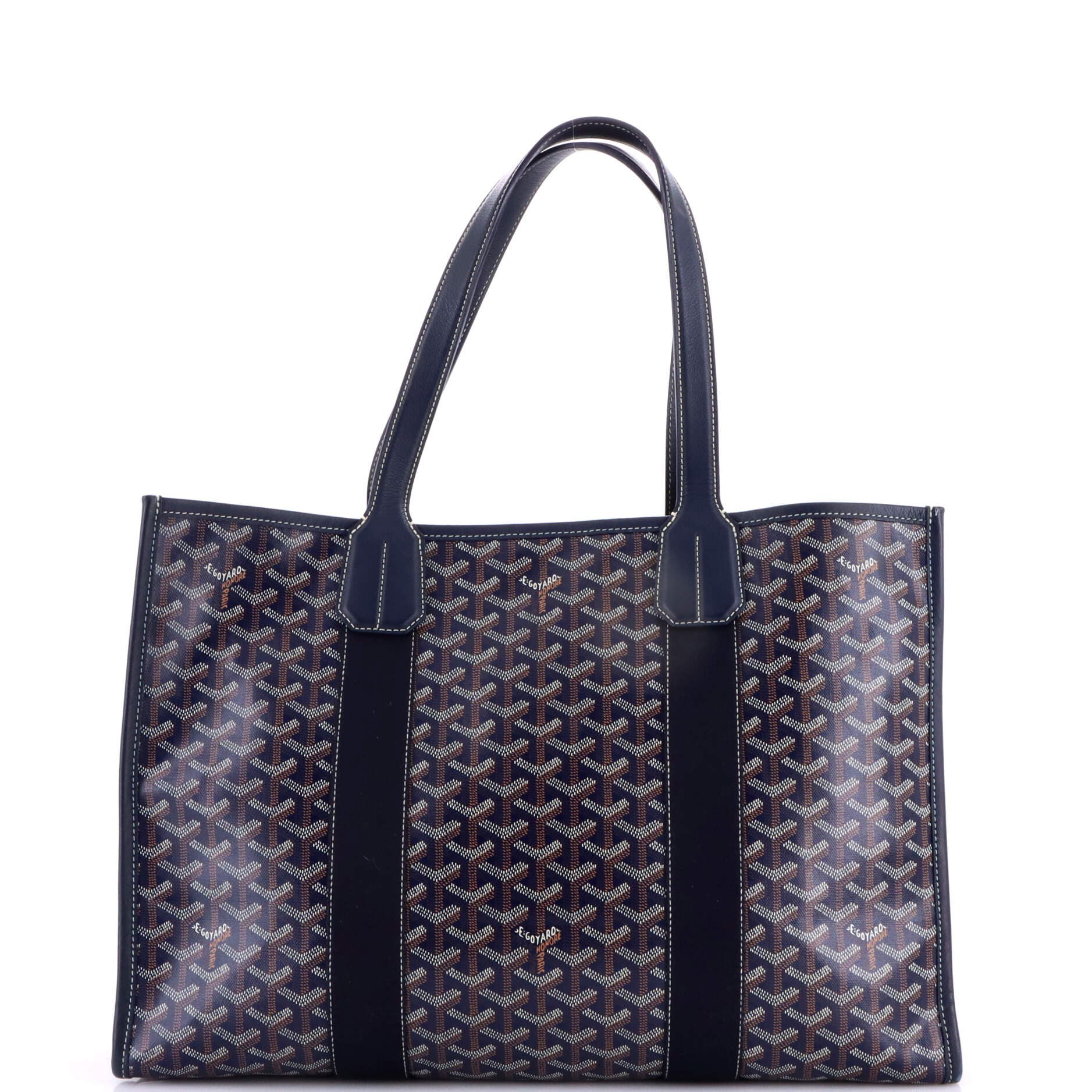 Pre-Owned Goyard Villette Tote Printed Coated Canvas MM, Alternate, color, Blue