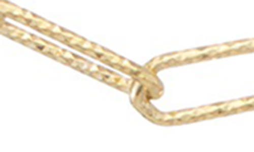 Fzn 14k Gold Over Silver Diamond Cut Paperclip Chain Necklace
