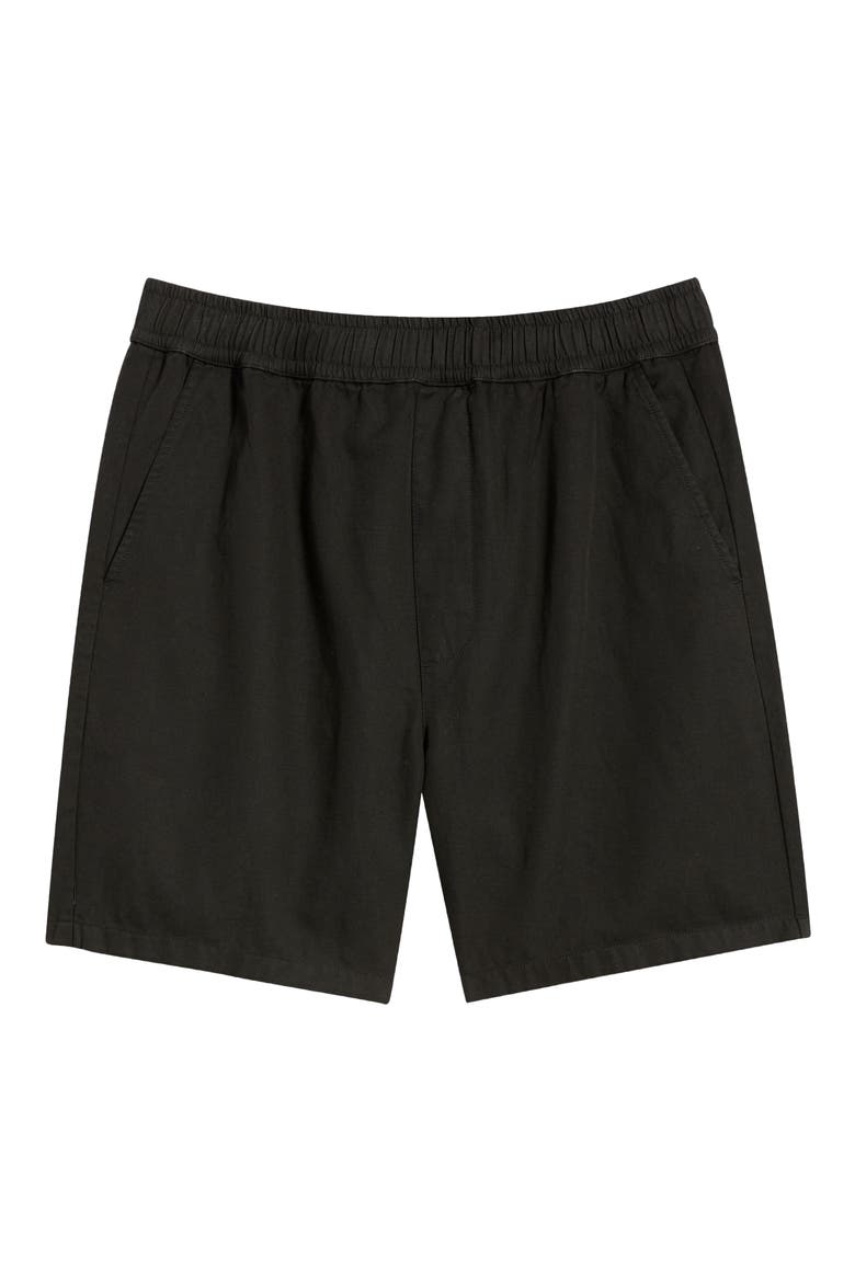 Folgate Cotton & Linen Twill Shorts, Alternate, color, SHADED BLACK