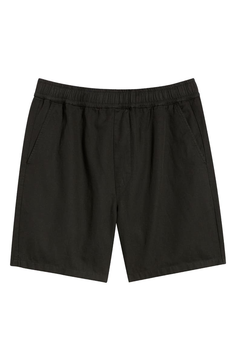 AllSaints Folgate Cotton & Linen Twill Shorts, Alternate, color, Shaded Black