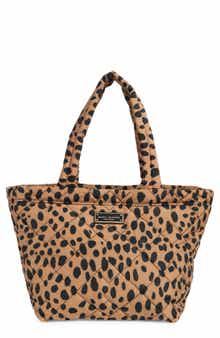 Marc Jacobs Medium Cheetah Print Quilted Nylon Tote