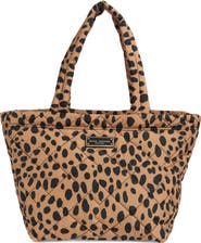 Marc Jacobs Medium Cheetah Print Quilted Nylon Tote
