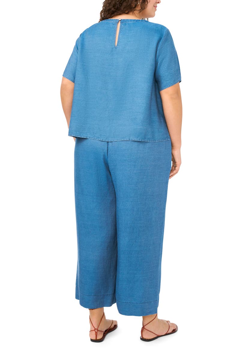 Bead Detail Chambray Top, Alternate, color, CHAMBRAY BLUE