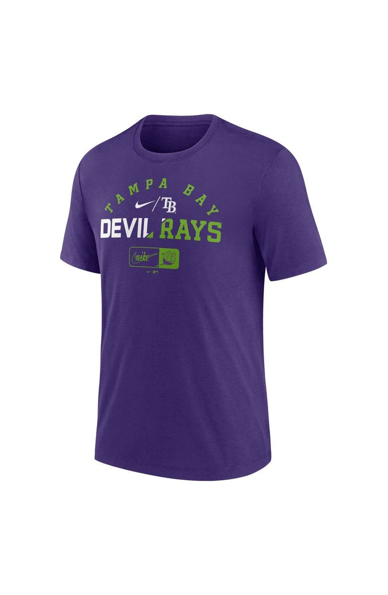 Nike Men's Nike  Heather Purple Tampa Bay Rays Rewind Review Slash Tri-Blend T-Shirt, Alternate, color, 