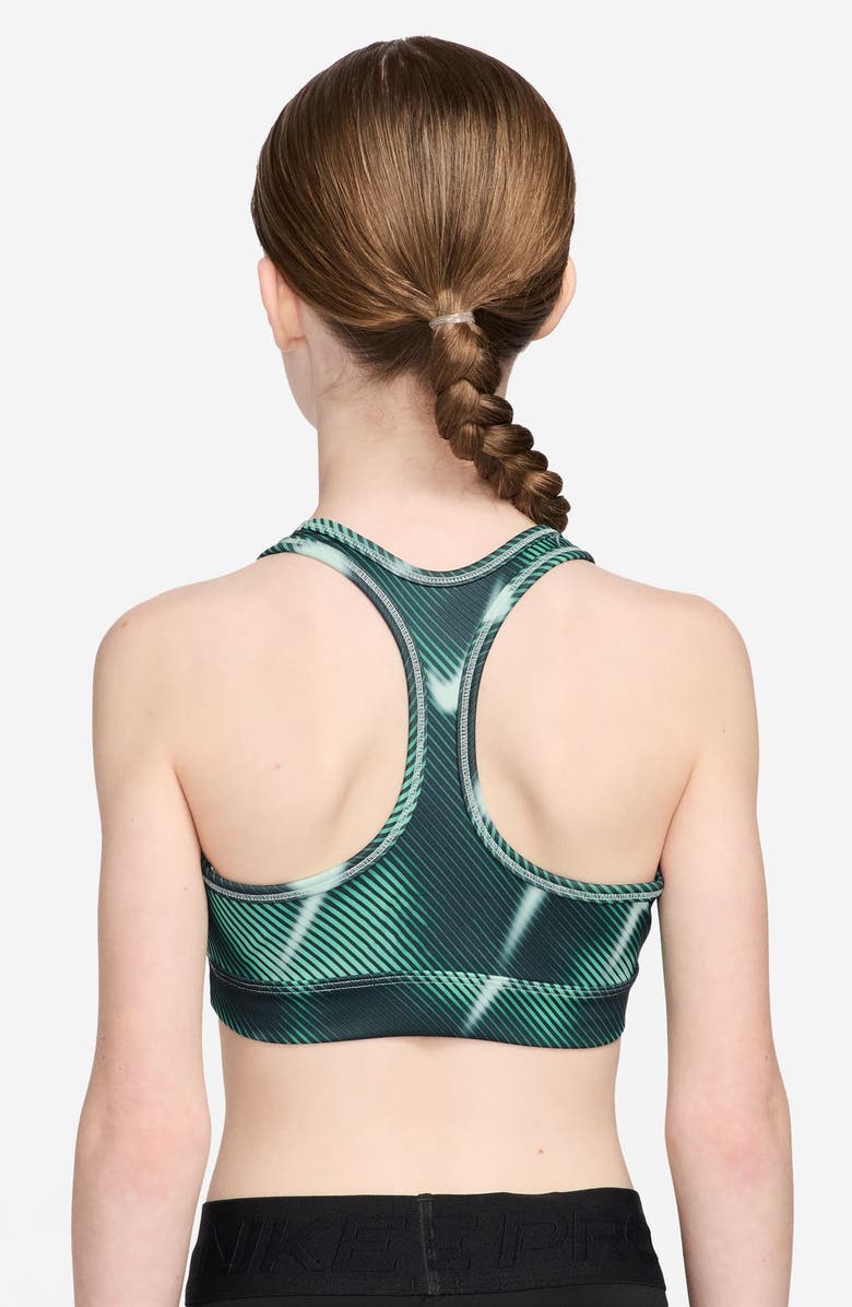 Nike Kids' Pro Swoosh Racerback Sports Bra, Alternate, color, Mint Foam/ White