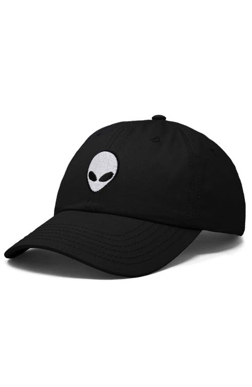 Dalix Alien Embroidered Classic Dad Cap In Black