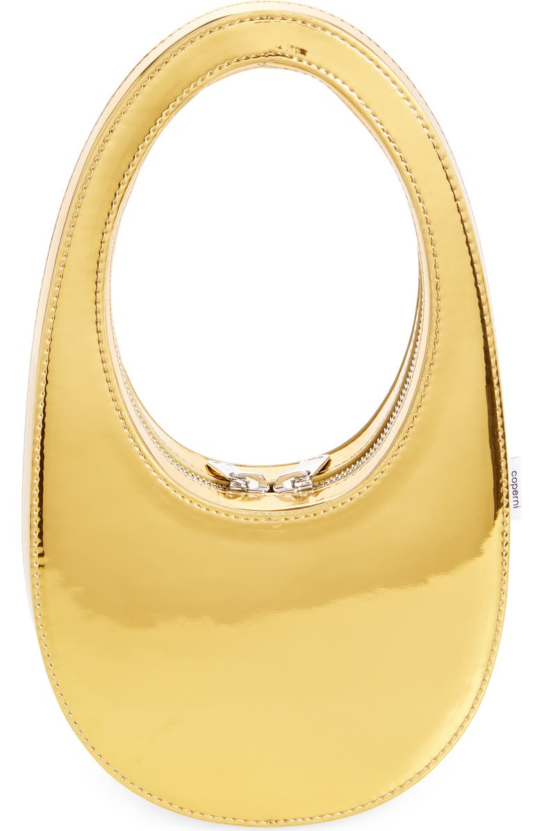 Coperni Mini Swipe Metallic Bag, Alternate, color,