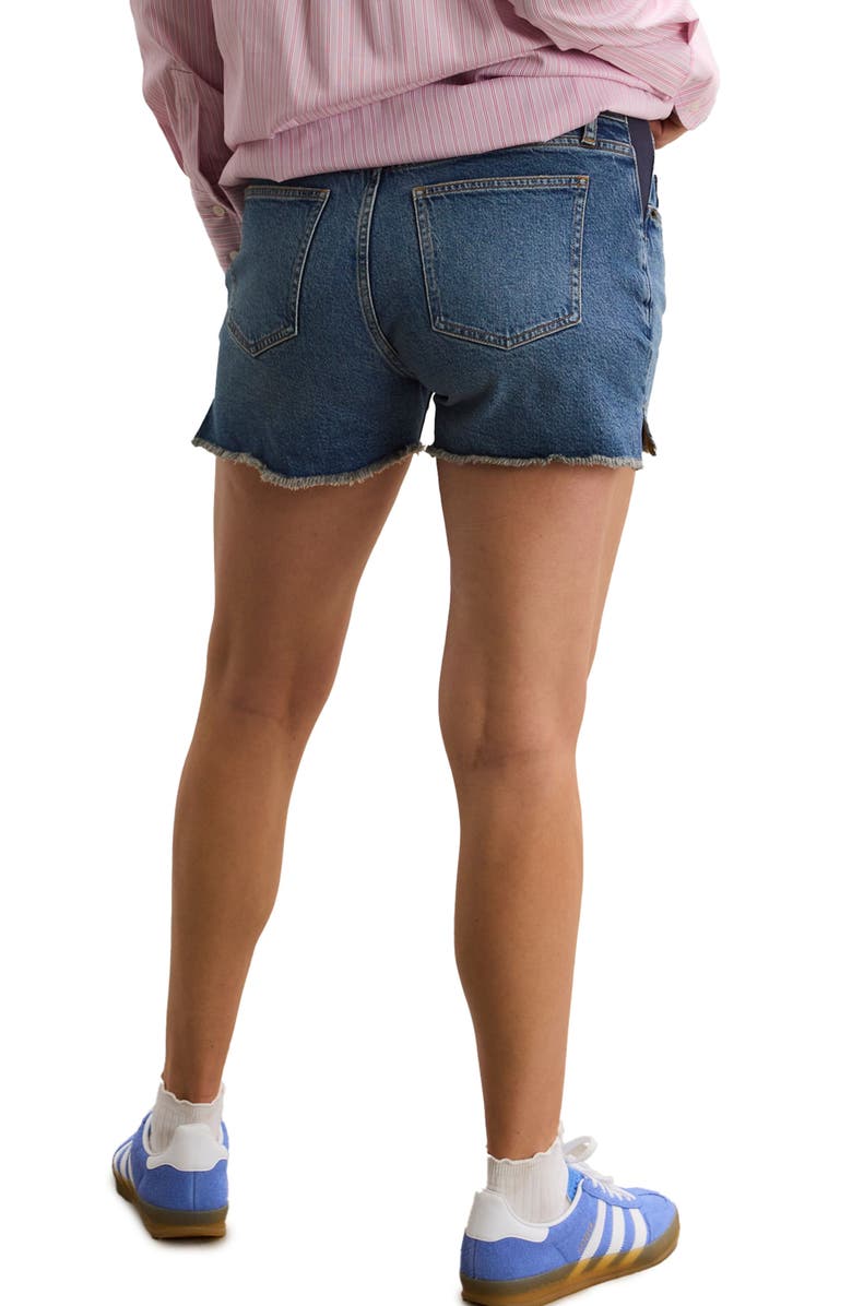 HATCH Collection The Cut Off Maternity Short, Alternate, color, True Indigo