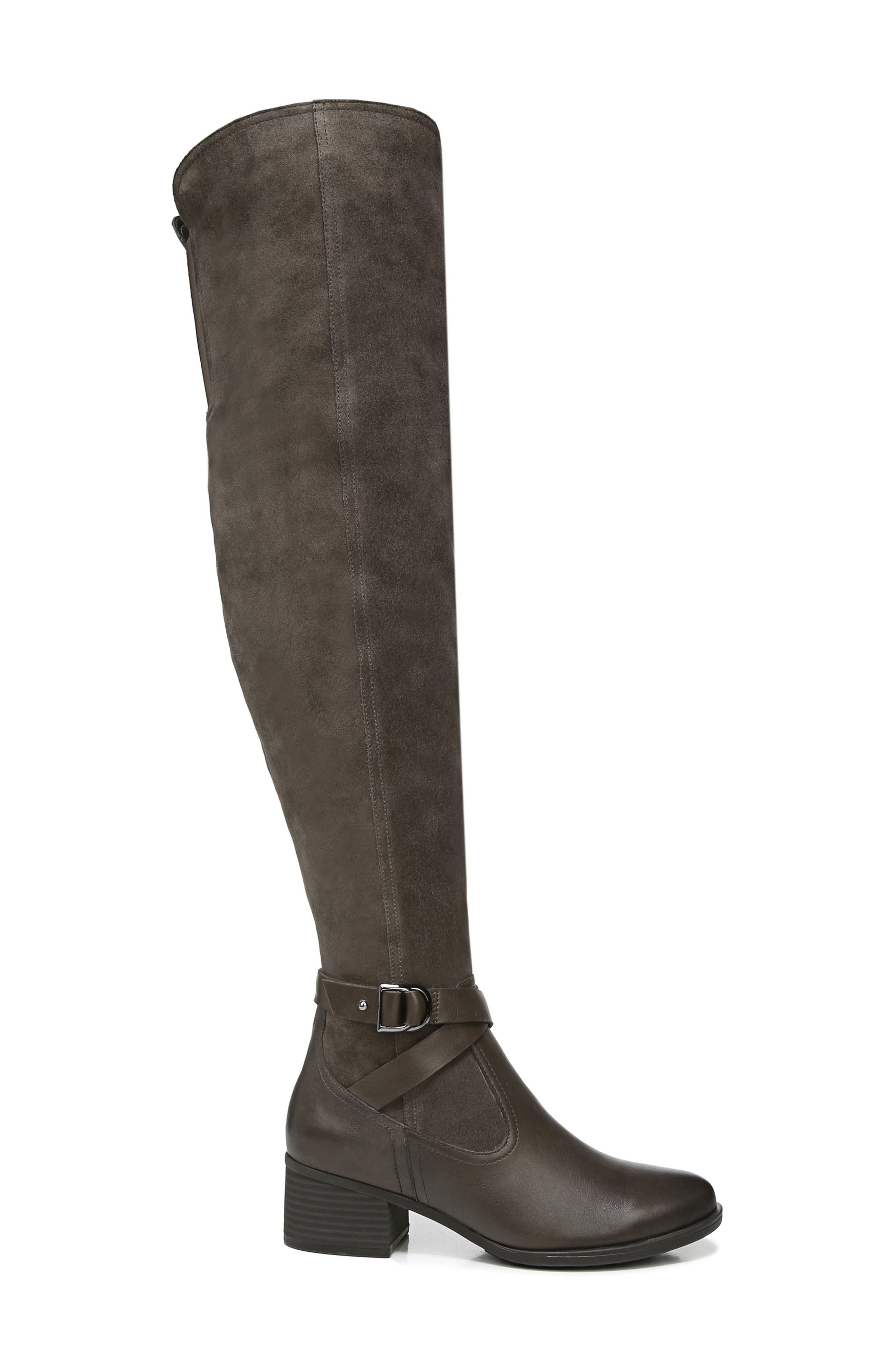 Denny Water Repellent Over the Knee Boot, Alternate, color, TAUPE SUEDE